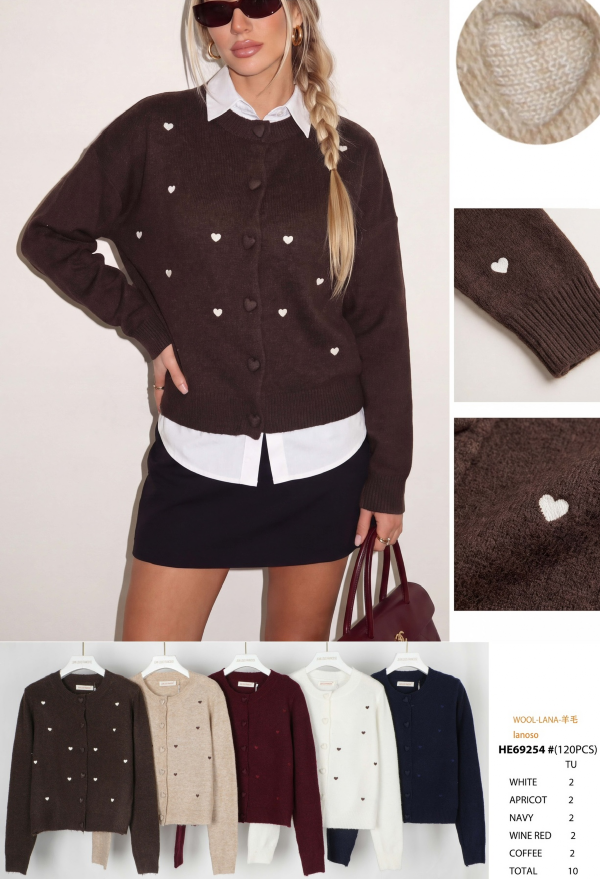 Narzutki damskie (Francja produkt) Roz S/M-M/L, Mix Kolor .Paczka 10 szt