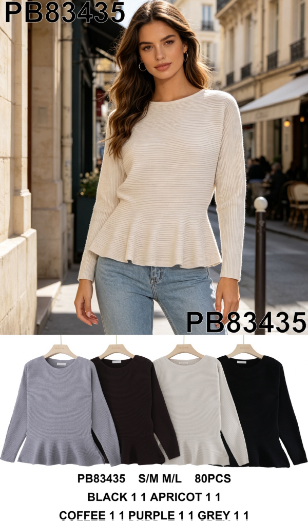 Swetry damskie (Francja produkt) Roz S/M-M/L, Mix Kolor .Paczka 10 szt