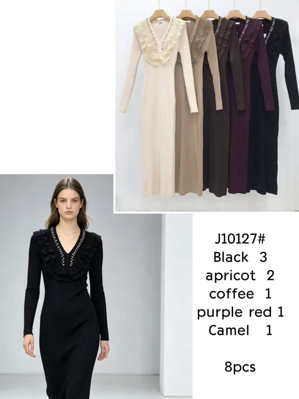 Sukienki damskie Roz Standard, Mix Kolor Paczka 8 szt