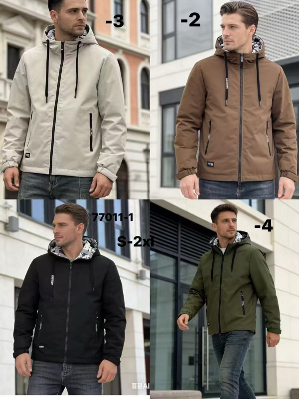 Kurtka męska cienka Roz S-2XL, 1 Kolor Paczka 5 szt